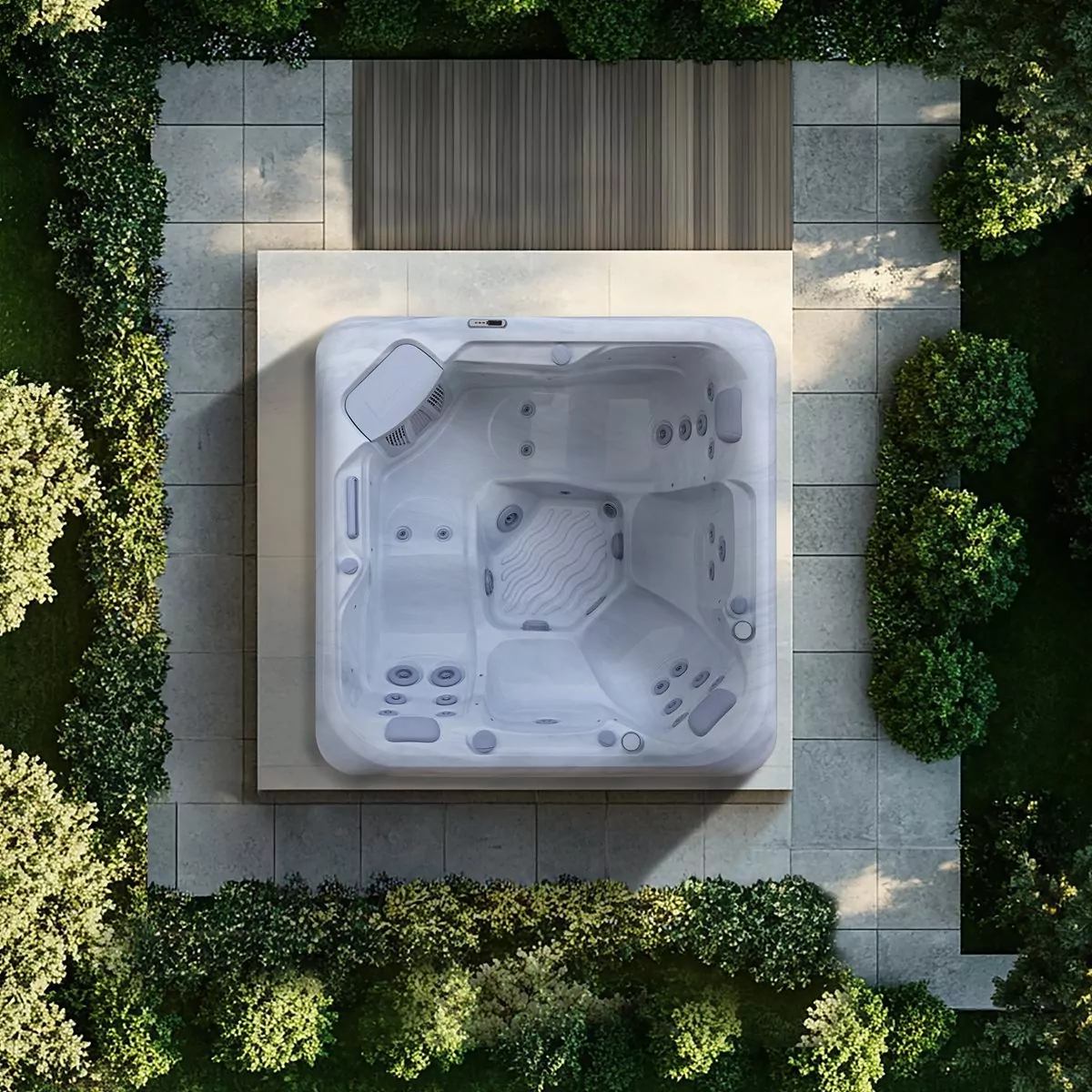 AquaSolus hot tub viewed from above