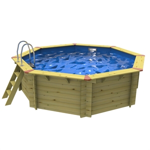 Plastica Large Eco Wooden Above Ground Swimming Pool