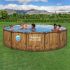 Bestway Steel Pro Max Splashview Round Above Ground Swimming Pool  