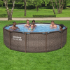Bestway Steel Pro Max Rattan Round Above Ground Swimming Pool 